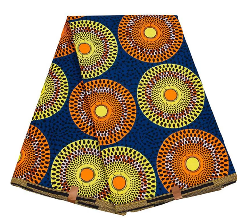 Double-Sided Kente Ankara Wax Fabric Pure Cotton African Ethnic Print Cloth