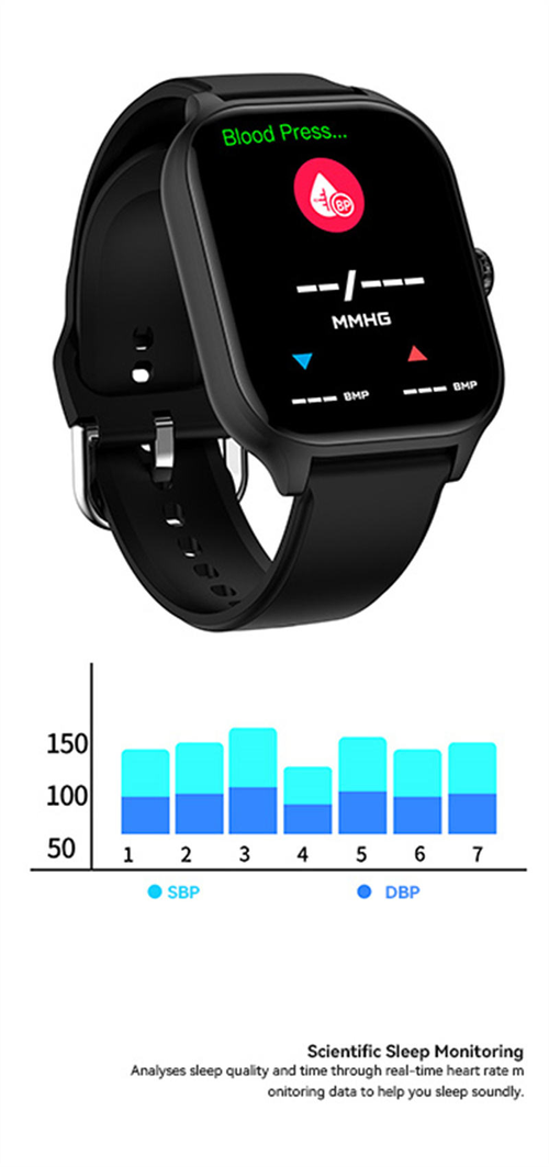 Smart Watch with Bluetooth Call and Multi-Function Notifications