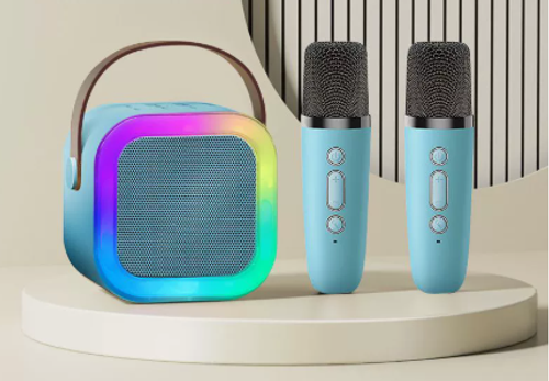 Portable Karaoke Speaker with 2 Mics for Family Fun（Cash on delivery is supported）