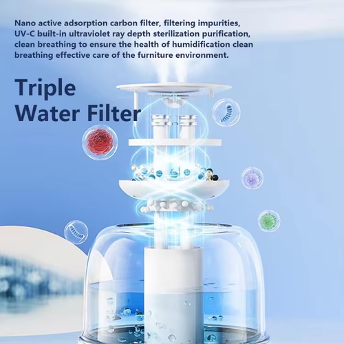 New 6L Large Capacity Dual Spray USB Humidifier Ultra Quiet for Home Dorm Air Humidification Perfect Gift