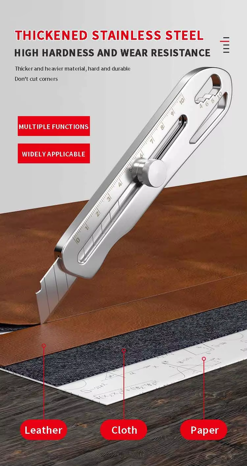 Heavy Duty Steel Utility Knife Set 2 Knives 20 Blades（Cash on delivery is supported）