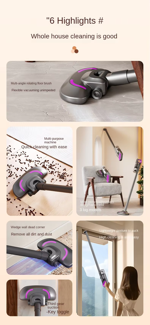 3-in-1 Strong Suction Cordless Handheld Stick Vacuum Mop Mite Removal（Cash on delivery is supported）