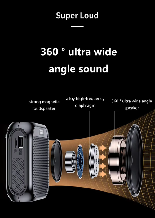 Wearable wireless microphone head-mounted speaker, teaching guide belt-mounted portable speaker, speaker player speaker