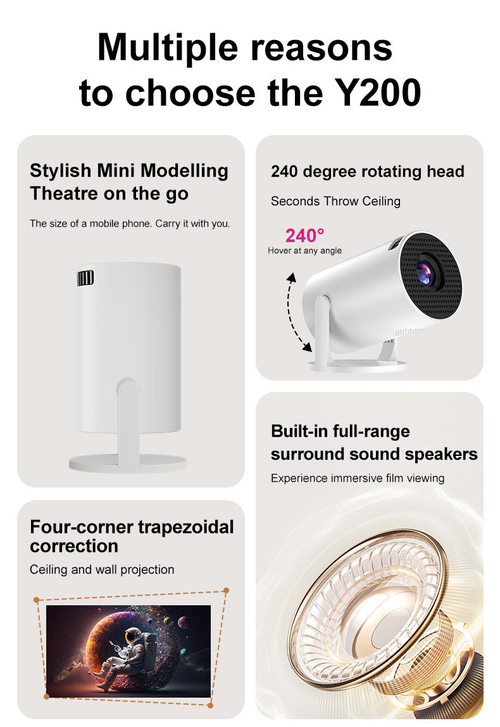 Portable HD Projector Home and Outdoor（Cash on delivery is supported）