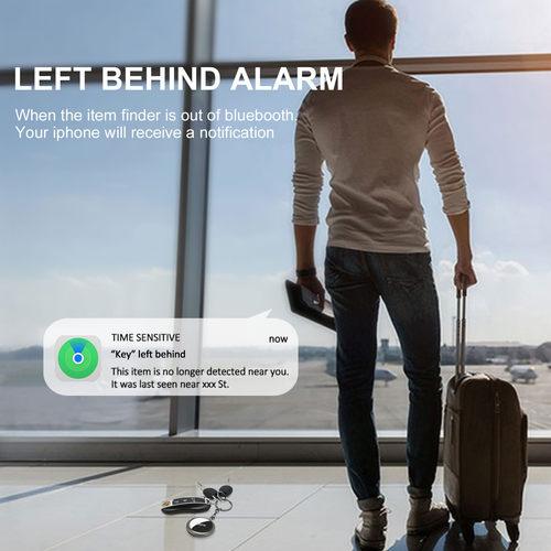 Genuine Leather AirTag Alternative Find My Compatible Global Tracker for Keys Bags and Wallets Anti Lost Device