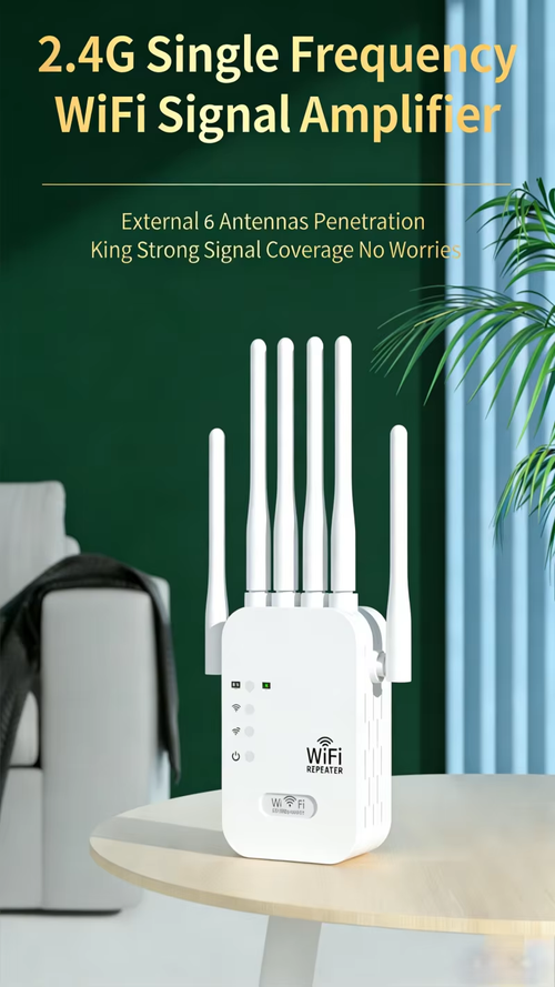 300M WiFi Repeater 6 Antennas Wall Penetration Boost Signal（Cash on delivery is supported）