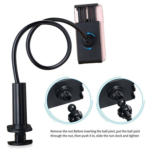 360 Rotatable Foldable Phone Tablet Clamp Stand（Cash on delivery is supported）