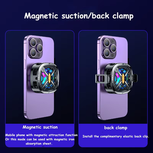 Phone Cooler 2 in 1 Magnetic Clip Semiconductor Digital Display（Cash on delivery is supported）