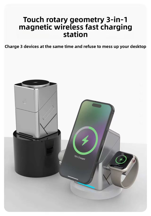 3-in-1 Magnetic Wireless Charger – Fast, Neat, and Built for You（Cash on delivery is supported）