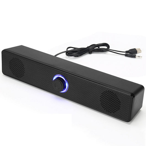 Glowing Bluetooth Soundbar Wired USB Speaker for PC Laptop Home 99% Lossless Audio Saves Space