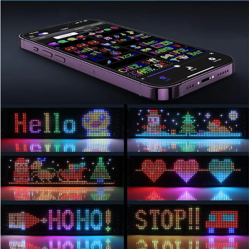 Custom LED Devil Eyes for Car, Animated DIY Windshield Lights（Cash on delivery is supported）