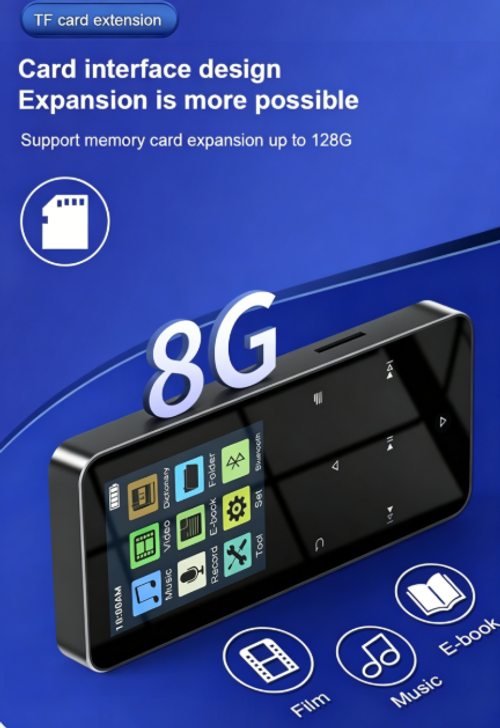 MP4 Music Player Bluetooth Touch Screen with Speaker（Cash on delivery is supported）