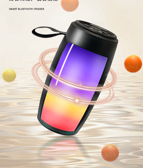 Portable Bluetooth Speaker RGB Light TF Card Slot Wireless Audio Battery Powered for Desktop