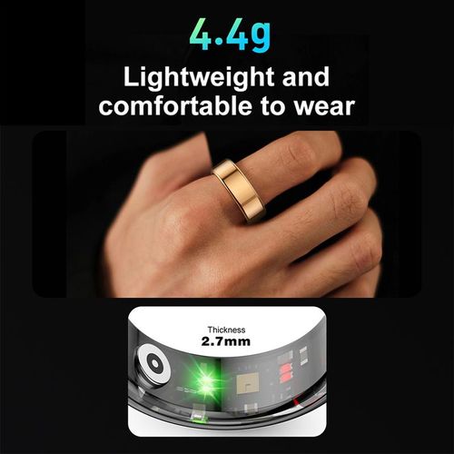 COLMI Smart Ring R02 IP68 Waterproof Wearable Fitness Trackers for Women Men Couple Gift