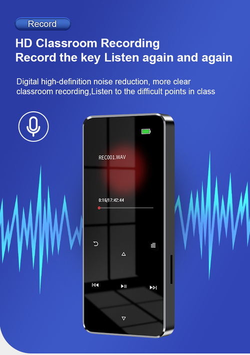 MP4 Music Player Bluetooth Touch Screen with Speaker（Cash on delivery is supported）