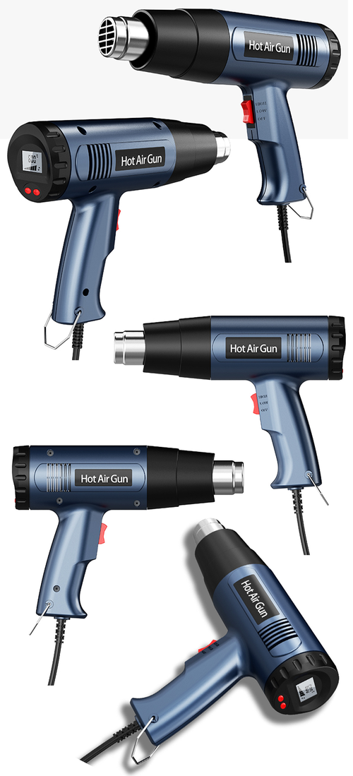 Stepless Heat Gun Lightweight Multi Nozzle Job Site Use（Cash on delivery is supported）