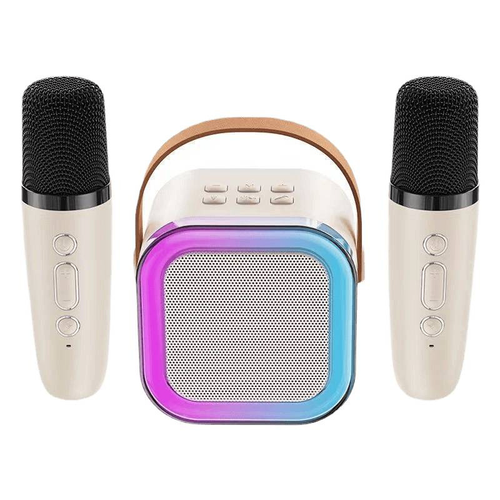 Portable Karaoke Speaker with 2 Mics for Family Fun（Cash on delivery is supported）