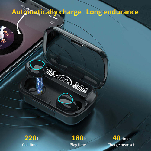 M10 Wireless Sports Earbuds: Waterproof Bluetooth Headphones with Charging Case