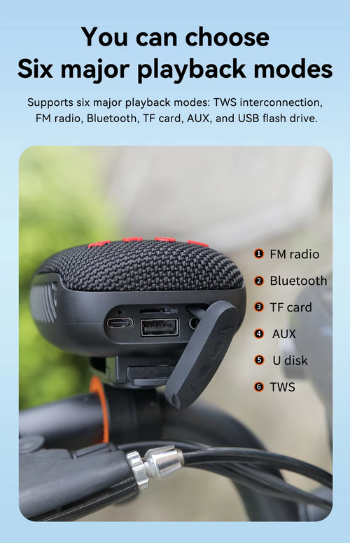 Portable Outdoor Speaker Waterproof for Bike and Travel（Cash on delivery is supported）