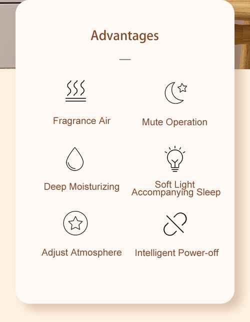 USB Humidifier Night Light Wood Grain Aroma Diffuser For Home Bedroom（Cash on delivery is supported）