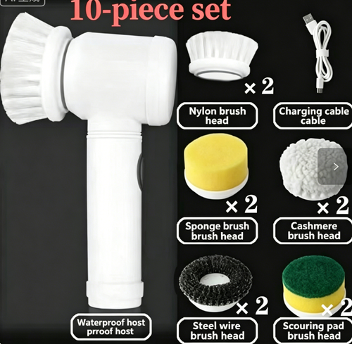Multi Head Electric Kitchen Cleaning Brush（Cash on delivery is supported）