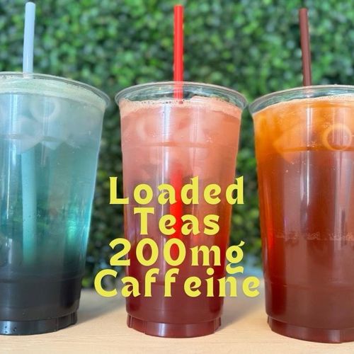 Loaded Teas - 55 Flavors Caffeinated Beverage Mix - Sugar-Free & Gluten-Free Energy Powder Drink - 32oz Smoothie Mix - Made in USA - 24 Months Shelf Life