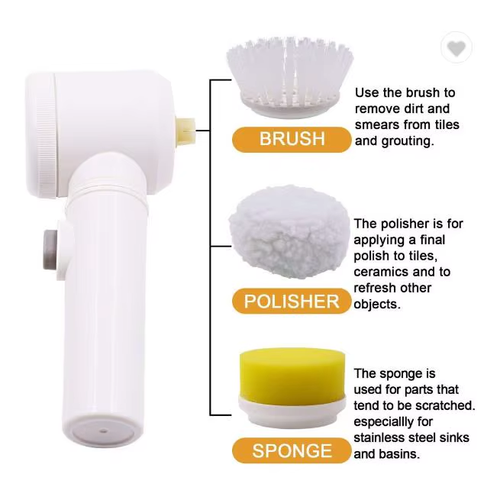 Multi Head Electric Kitchen Cleaning Brush（Cash on delivery is supported）
