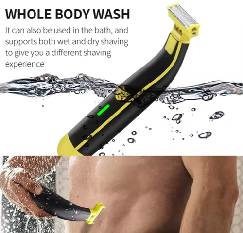 New Men's Electric Hair Trimmer - USB Rechargeable, Full Body Waterproof, Face & Leg Hair Shaver