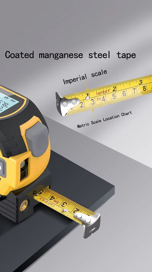 100M Voice Laser Tape Measure with Cross Line Area Volume and Data Storage（Cash on delivery is supported）