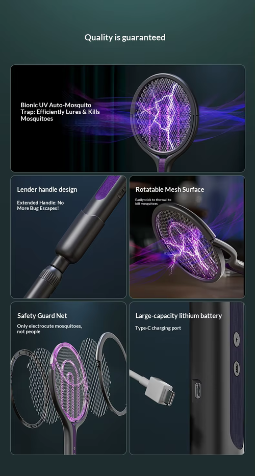 2-in-1 Rechargeable Rotatable Retractable Mosquito Swatter（Cash on delivery is supported）