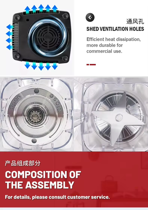 Blender and juicer Commercial blender Kitchen fruit and vegetable blender