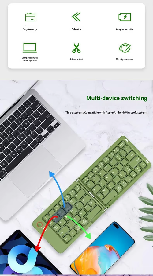 Portable Foldable Bluetooth Keyboard for Tablet and Laptop（Cash on delivery is supported）