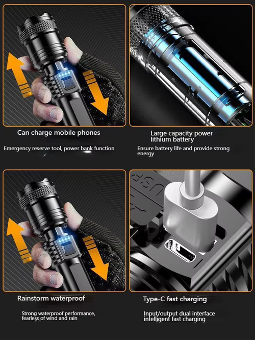 Super Bright Flashlight, 4900m Range（Cash on delivery is supported）