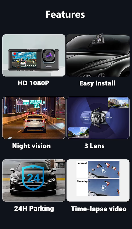 Full HD Dual-Lens Dash Cam: Front & Cabin Recording for Car Safety