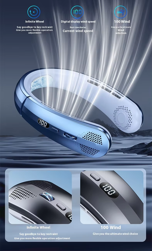 30Hrs Battery 100Speed Neck Fan Stay Cool（Cash on delivery is supported）