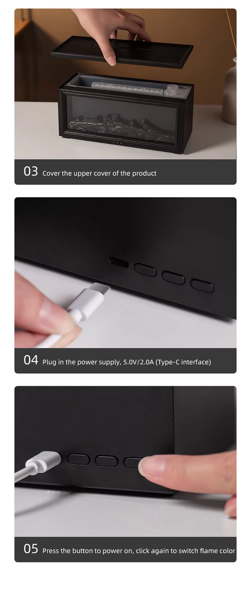 Flame Aromatherapy Diffuser with Realistic Flame and Remote Control（Cash on delivery is supported）