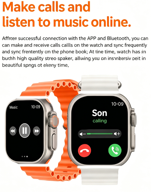 Ultra2 Smart Watch BP Heart Rate Bluetooth Sports Watch（Cash on delivery is supported）