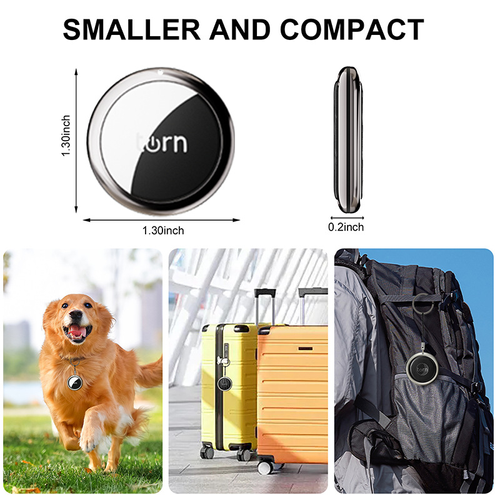 Genuine Leather AirTag Alternative Find My Compatible Global Tracker for Keys Bags and Wallets Anti Lost Device