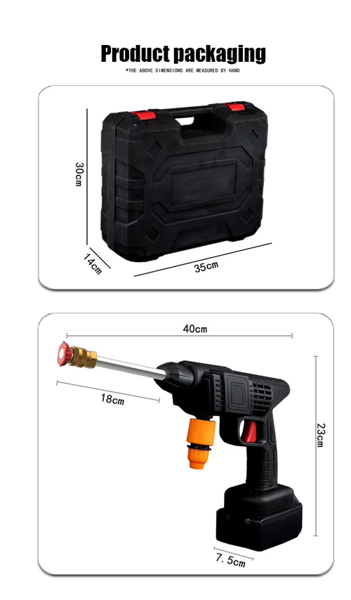 Rechargeable High Pressure Wireless Car Wash Gun（Cash on delivery is supported）