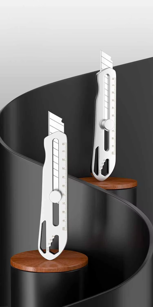 Heavy Duty Steel Utility Knife Set 2 Knives 20 Blades（Cash on delivery is supported）