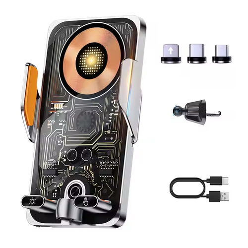 Super 66W Wireless Car Charger Magnetic Mount Auto Infrared Sensor（Cash on delivery is supported）