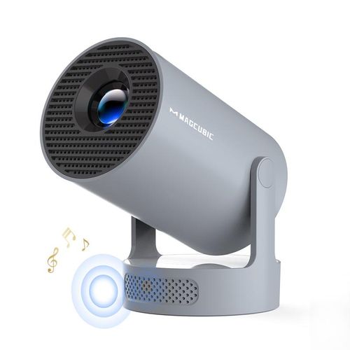 The Magcubic HY300Pro Projector packs 290ANSI brightness and Android 140 It supports 8K4K1080P decoding plus Dual WiFi6 and BT54 The 180 rotatable mini design offers a 130 screen with auto keystone correction A built in speaker and Allwinner H726 chip make it ideal for home or outdoor cinema A great portable gift for entertainment lovers