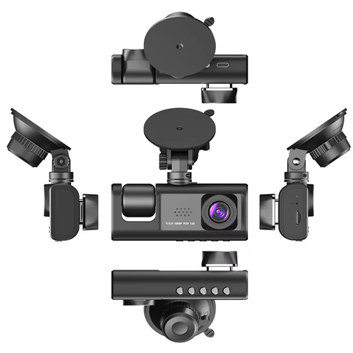 Full HD Dual-Lens Dash Cam: Front & Cabin Recording for Car Safety