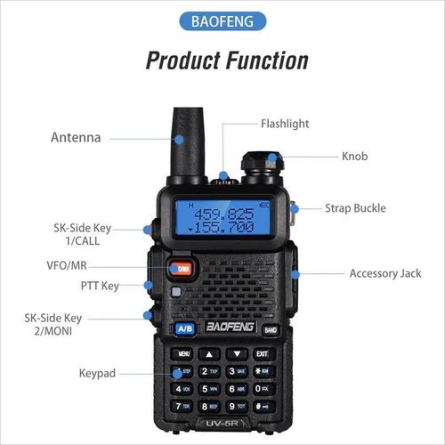 Dual Band Two Way Ham Radio Transceiver, Long Range Supports CHIRP Portable Handheld Walkie Talkie