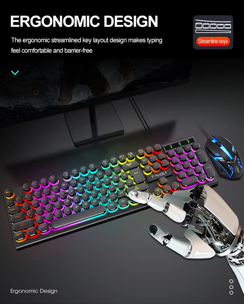 Silent Mouse + Mechanical Keyboard（Cash on delivery is supported）