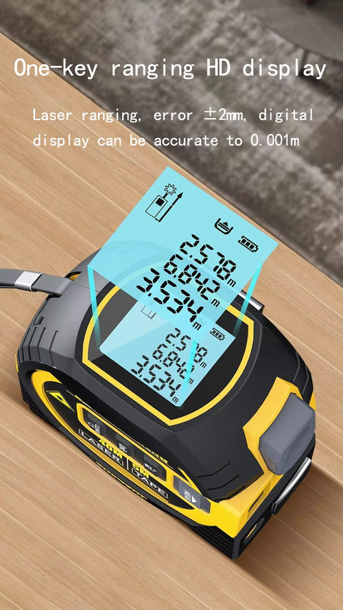 100M Voice Laser Tape Measure with Cross Line Area Volume and Data Storage（Cash on delivery is supported）