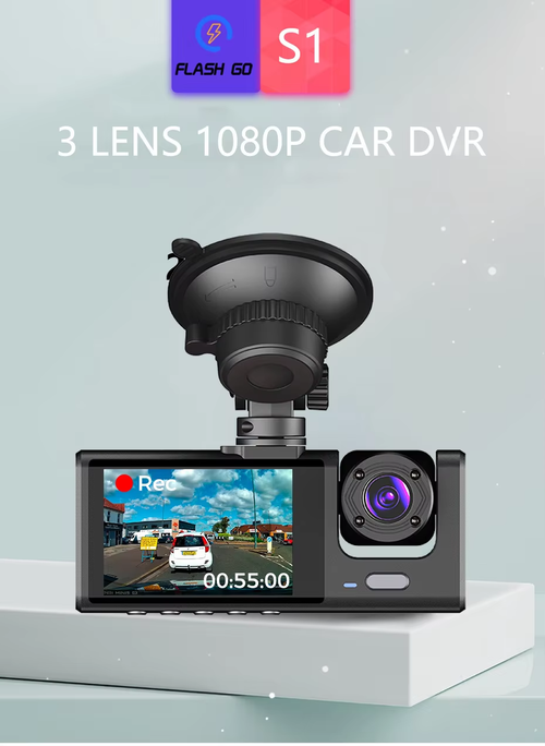Full HD Dual-Lens Dash Cam: Front & Cabin Recording for Car Safety