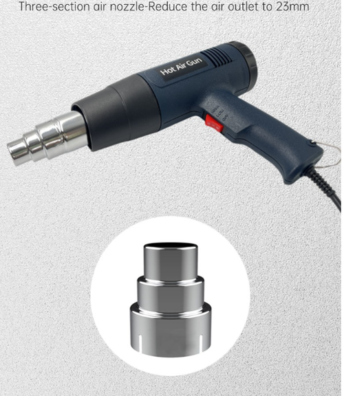 Stepless Heat Gun Lightweight Multi Nozzle Job Site Use（Cash on delivery is supported）
