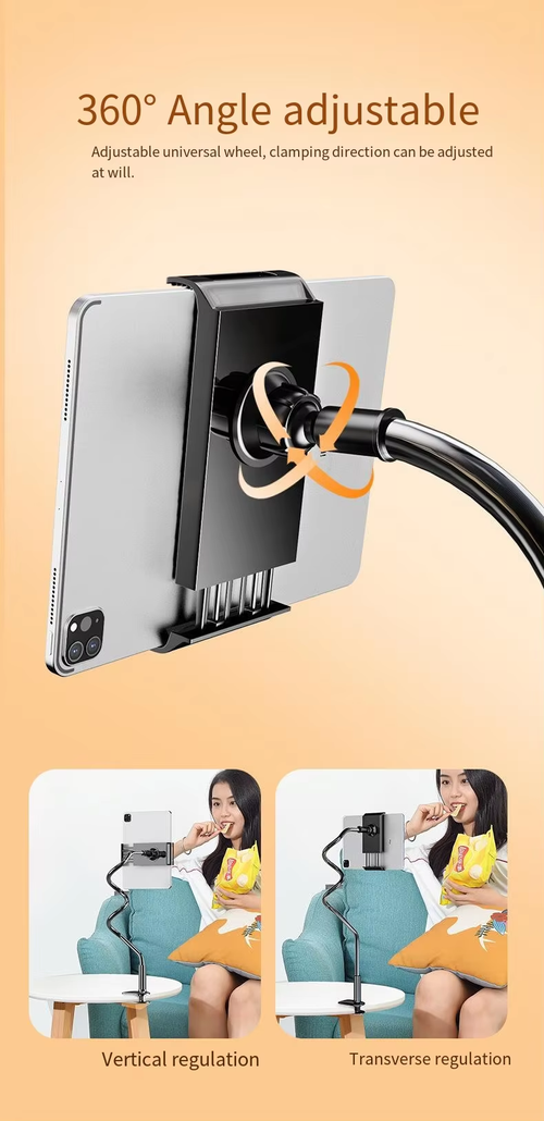 360 Rotatable Foldable Phone Tablet Clamp Stand（Cash on delivery is supported）