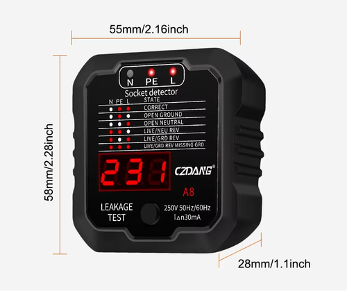 Socket Tester Phase Polarity Check（Cash on delivery is supported）